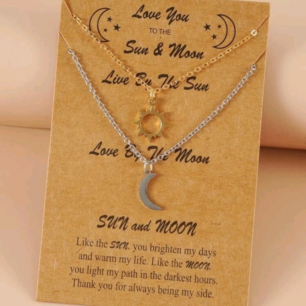 I Love You to the Sun & Moon Necklace Set